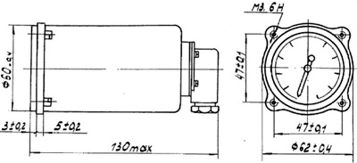 Рис.1. Чертеж тахометра ТМи3М
